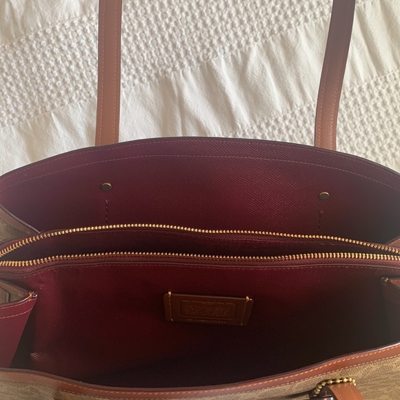 Coach Charlie Carryall Bag 40 in Signature Canvas Brass/Tan/Rust - Picture 4 of 6